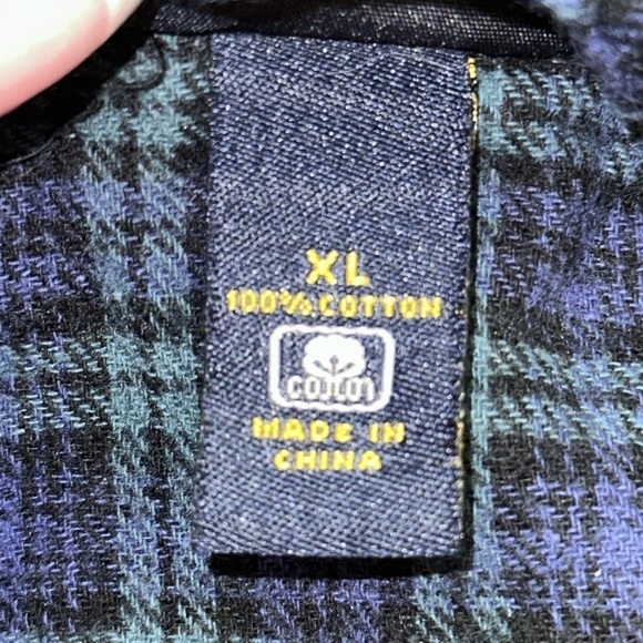 Club Room Men’s Navy/Green Plaid Cotton PJ Set XL - Picture 6 of 9